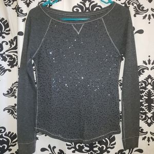 Grey long sleeve tee w Sequins **3/$25!!**